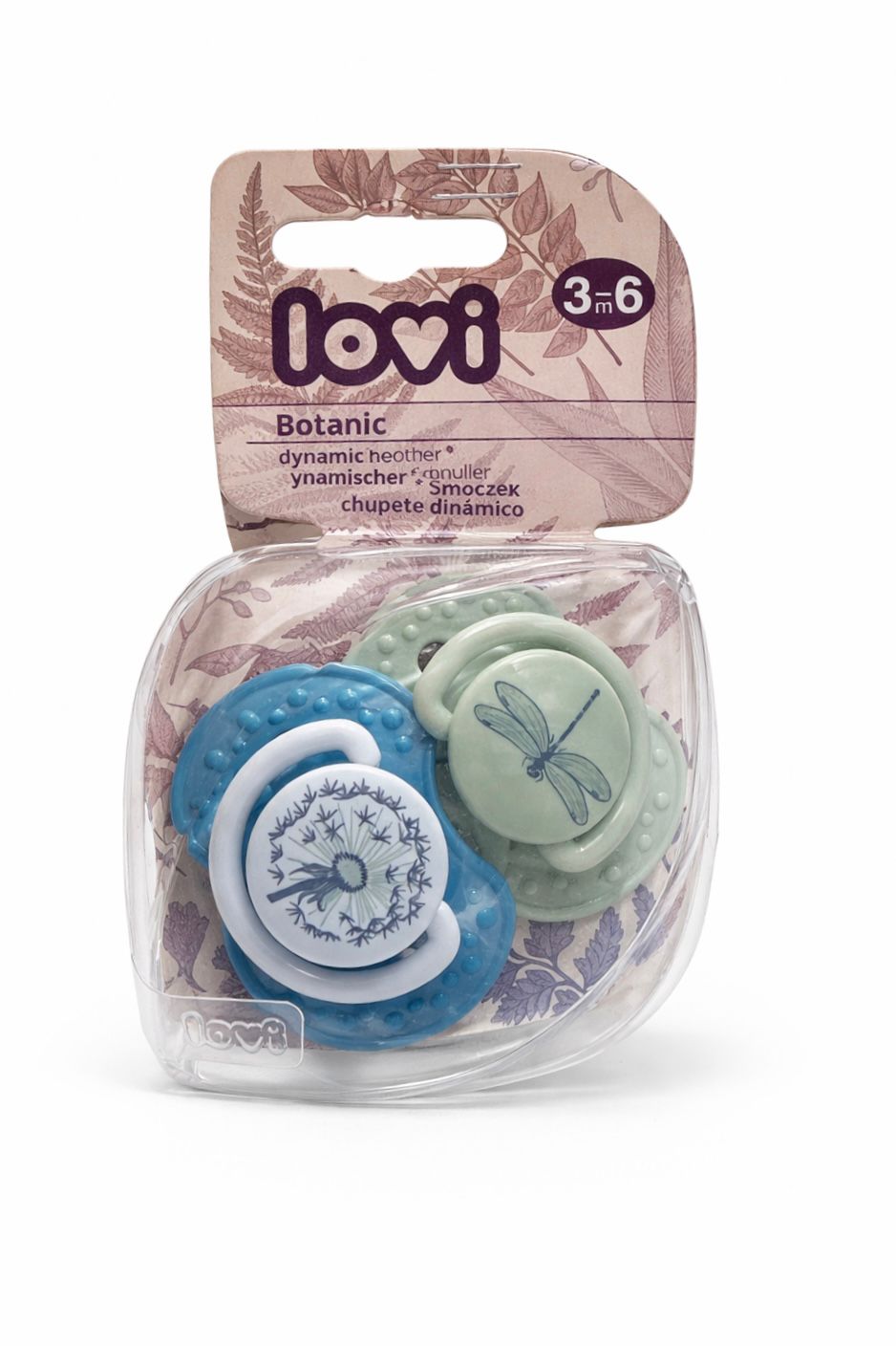 זוג מוצצי סיליקון מהדורת Botanic ‏6–3 חודשים Lovi