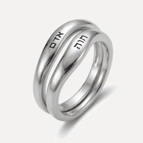 טבעת חריטה בציפוי זהב