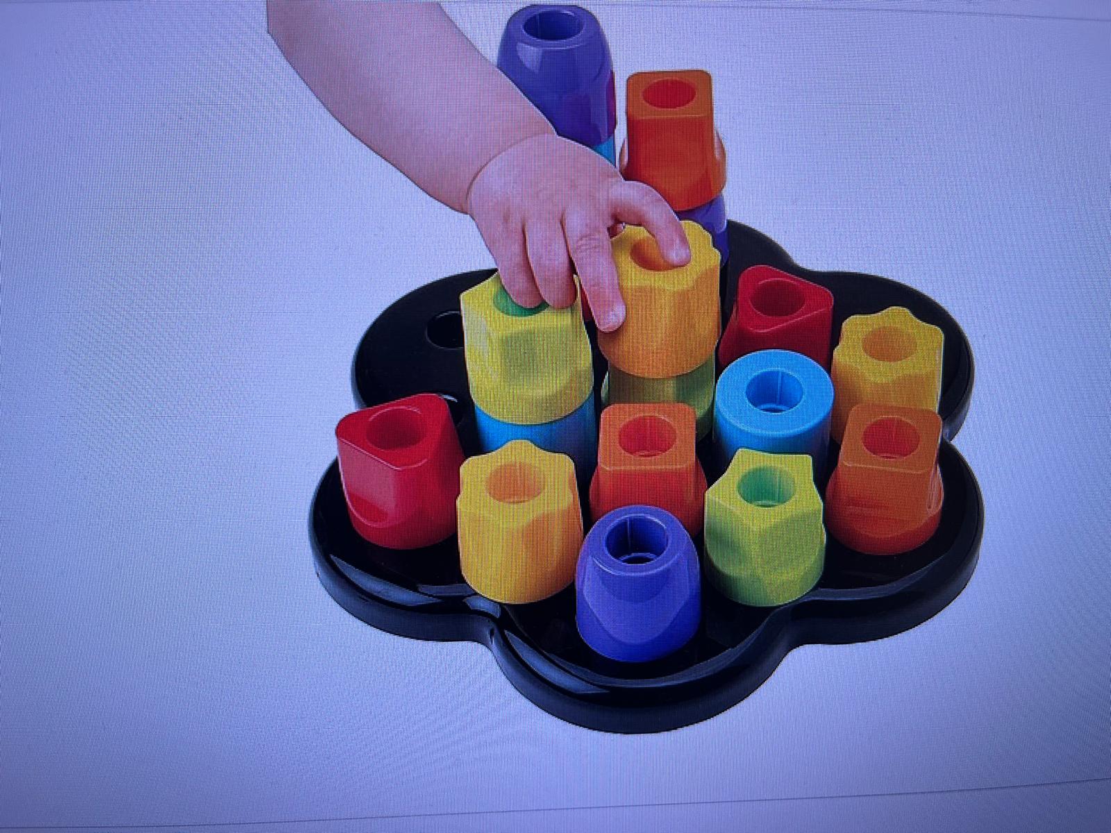 צעצועי שירן - משחק הרכבה מגדלי קוביות צבעוני