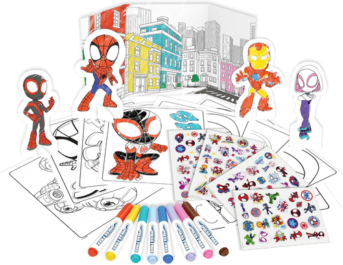 Color Wonder ספיידי וחבריו המופלאים – ערכת פעילות קסומה 18 דפים ו 5 טושים ללא לכלוך