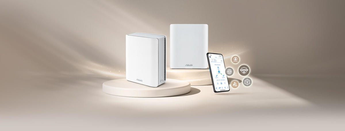 ראוטר (שתי יחידות) Asus ZenWiFi 802.11be Tri-Band Mesh Wireless WiFi 7 - צבע לבן