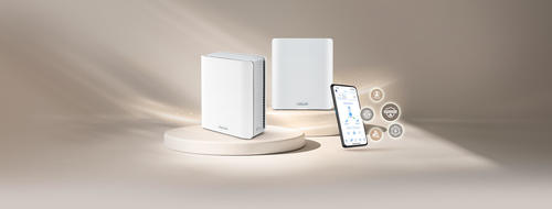 ראוטר ASUS ZenWiFi BT10 Tri-band WiFi 7 - צבע לבן, 2 יחידות באריזה