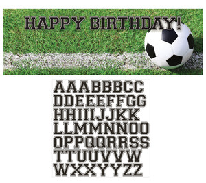 כרזת ענק Happy Birthday כדורגל