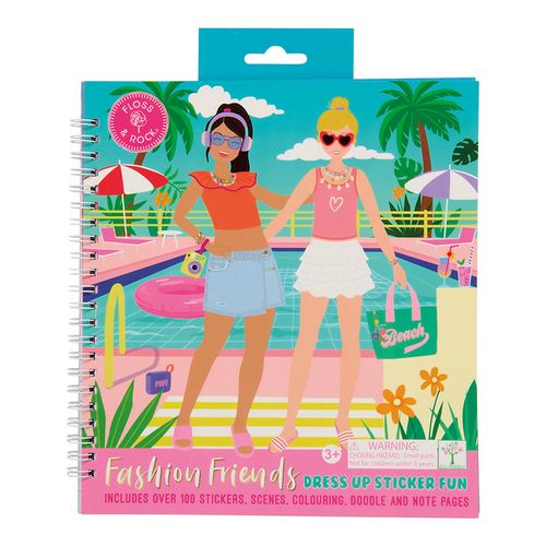חוברת מדבקות הלבשה וצביעה Fashion Friends חופשה