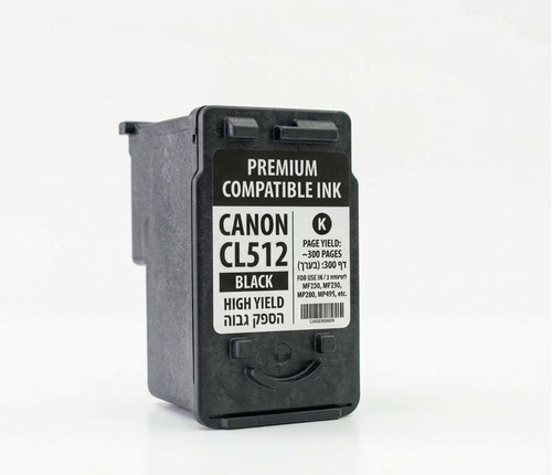 דיו שחור תואם פרימיום Canon PG512 (הספק 500 דף)