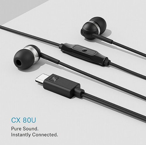 אוזניה חוטית In Ear סנהייזר CX 80U - חיבור USB-C