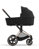 עגלה משולבת Priam 4 לתינוק Sepia Black שלדה רוזגולד Cybex