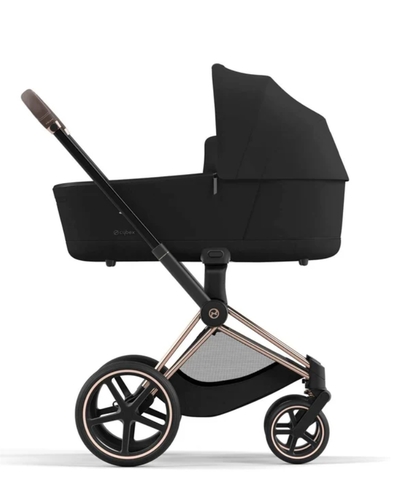 עגלה משולבת Priam 4 לתינוק Sepia Black שלדה רוזגולד Cybex