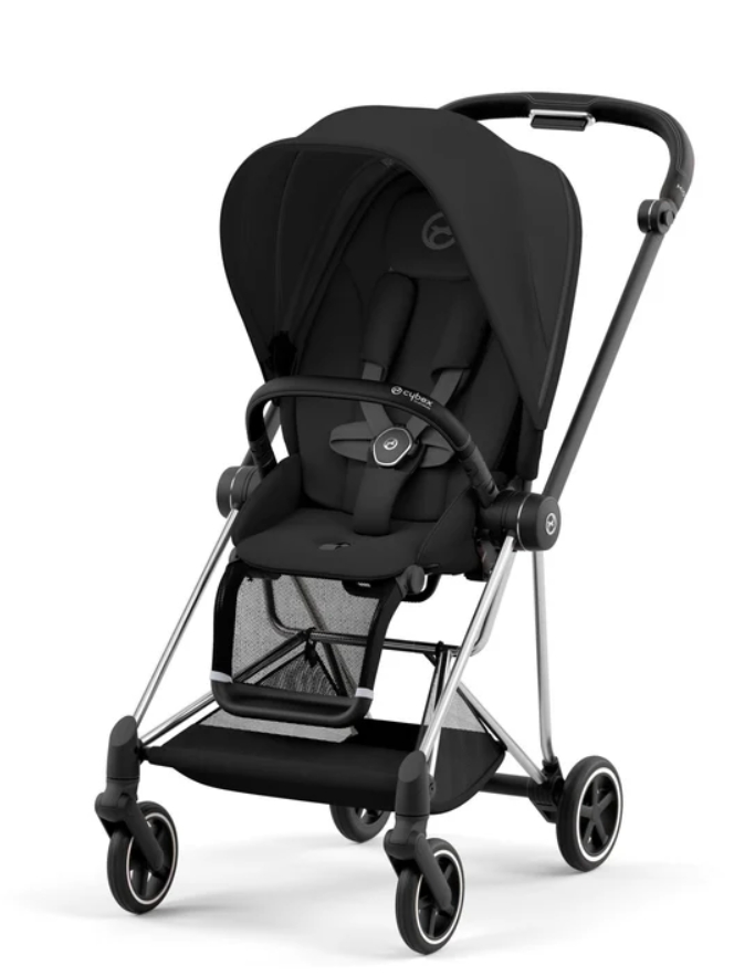 עגלה משולבת MIOS 3 לתינוק Sepia Black שלדה כרום שחור Cybex