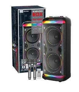 בידורית אלחוטית 220W עם 2 מיק` אלחוטיים BRODU BTS-2100 