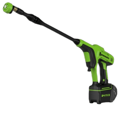 אקדח שטיפה בלחץ נטען - GREENWORKS 24V גוף בלבד