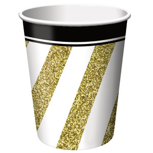 כוסות נייר Black & Gold בחבילה 8 יח