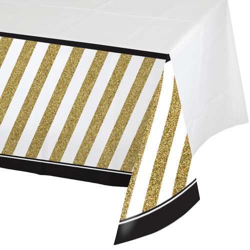 מפת שולחן פלסטיק Black & Gold