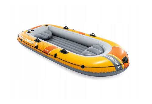 סירת גומי מתנפחת +משוטים ומשאבה ל Intex Challenger 3 דגם 66313