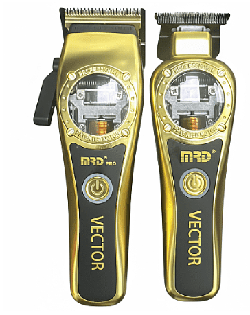 סט מכונות תספורת MRD PRO Vector Gold Edition אם אר די