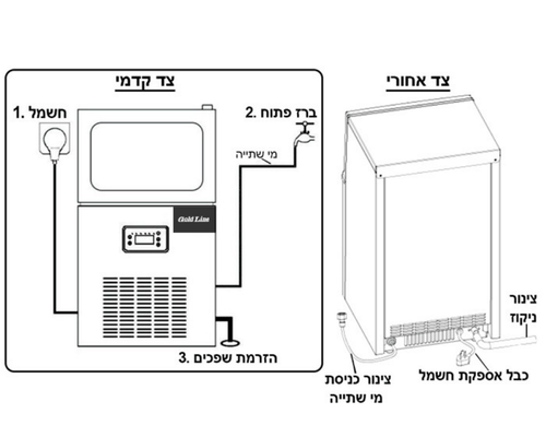 מכונת קוביות קרח אוטומטית Gold Line ATL-8042