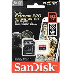 SanDisk 512GB Extreme PRO micro Card with adapter