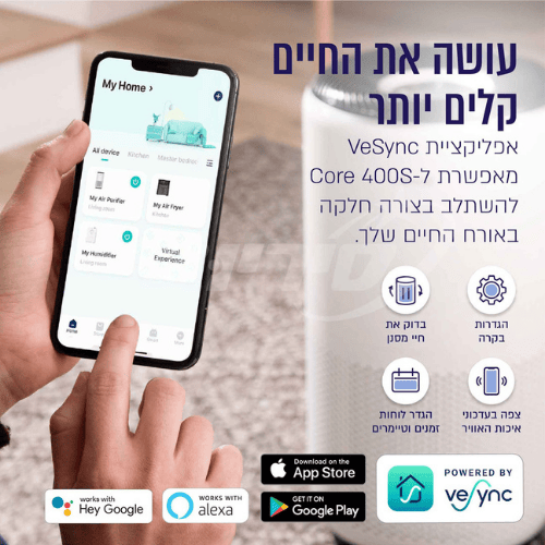 מטהר אוויר חכם Levoit Core 401S