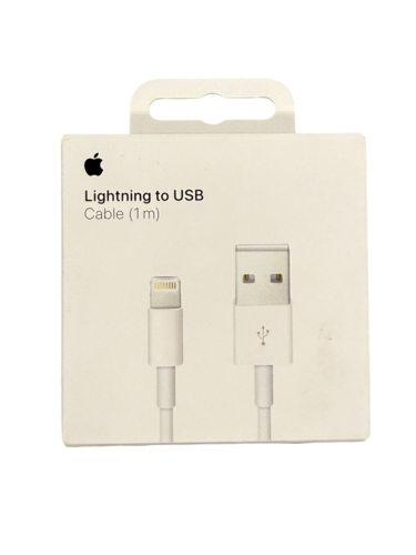 כבל מקורי Apple Lightning ל-USB באורך 1 מטר לטעינה וסנכרון