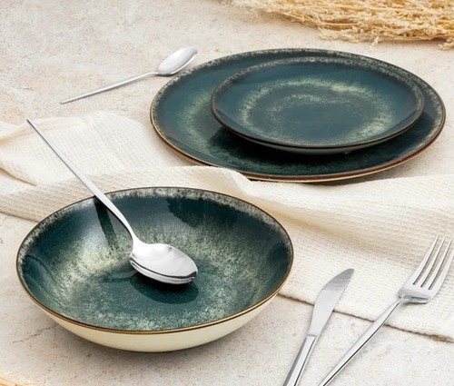 סט כלי אוכל פורצלן 18 חלקים Berlinger Haus Green BH10300