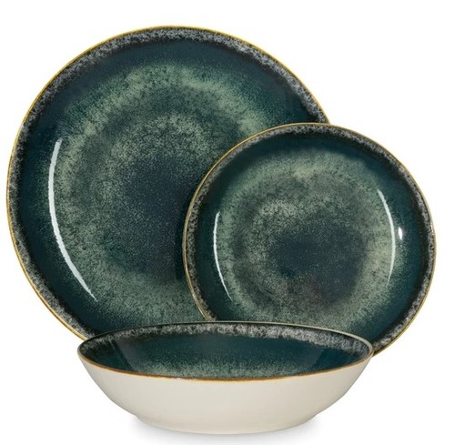 סט כלי אוכל פורצלן 18 חלקים Berlinger Haus Green BH10300
