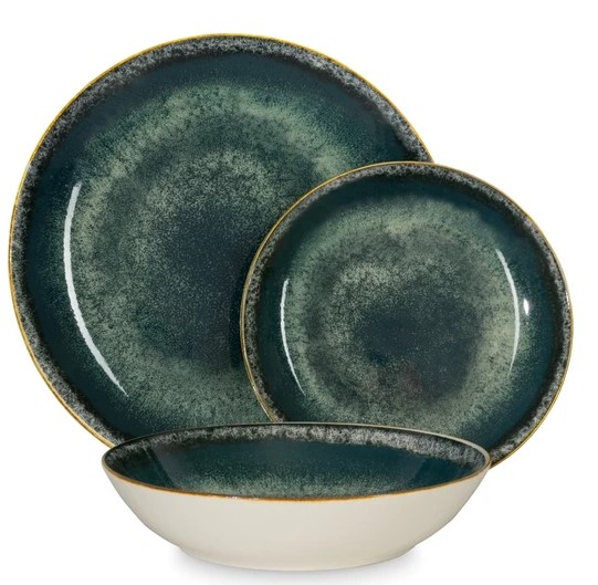 סט כלי אוכל פורצלן 18 חלקים Berlinger Haus Green BH10300