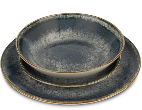 סט כלי אוכל פורצלן 18 חלקים Berlinger Haus Grey BH10302