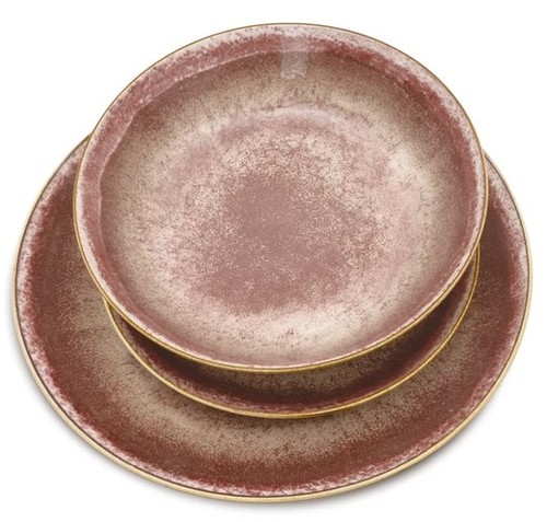 סט כלי אוכל פורצלן 18 חלקים Berlinger Haus Rose Gold BH10303