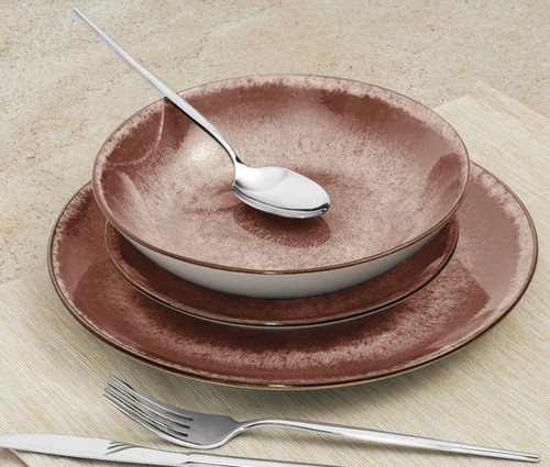 סט כלי אוכל פורצלן 18 חלקים Berlinger Haus Rose Gold BH10303
