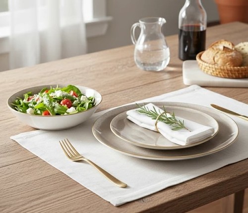 סט כלי אוכל פורצלן 18 חלקים Berlinger Haus Champagne BH10304