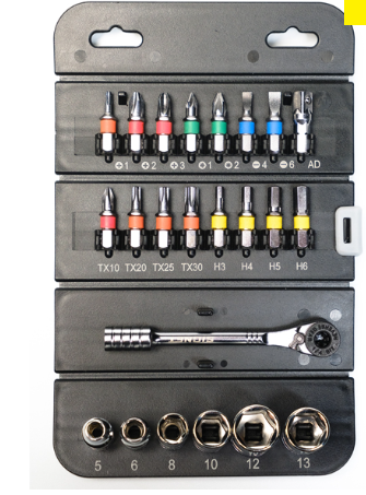 סט בוקסות D1/4+ביטים+רצט מיני 23 סיגנט 027002 SIGNET