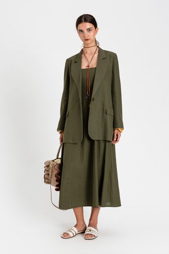 Linen blend blazer
