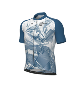 חולצת רכיבה קצר לרכיבת אופניים לגברים  ALE PRIME MESH JERSEY RAGLAN לבן-ירוק  אריג רשת דקה ומאווררת שרוולים ארגונומיים עד מעל למרפק