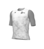 חולצה לרכיבת אופניים לגברים רשת ללא רוכסן PR.S MESH JERSEY NO ZIP לבן-אפור אריג רשת דק טכני ואלסטי מאווררת ומנדפת ביותר