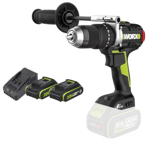 מברגה רוטטת 20V נטענת WU377.9 כולל 2 סוללות 2AH מבית WORX