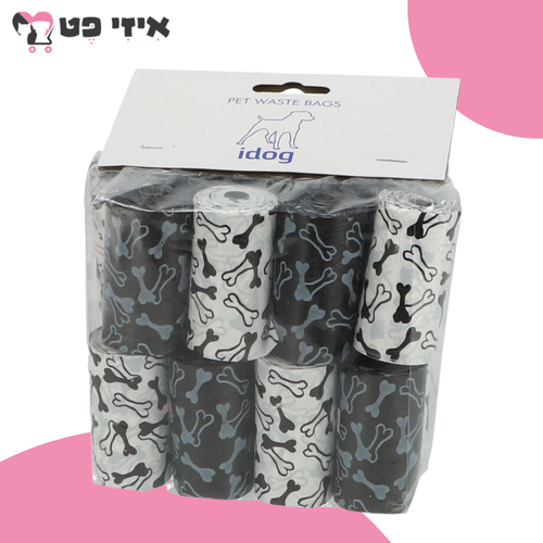 מארז שקיות לאיסוף צרכים לכלב 16 גלילים איי דוג | iDOG