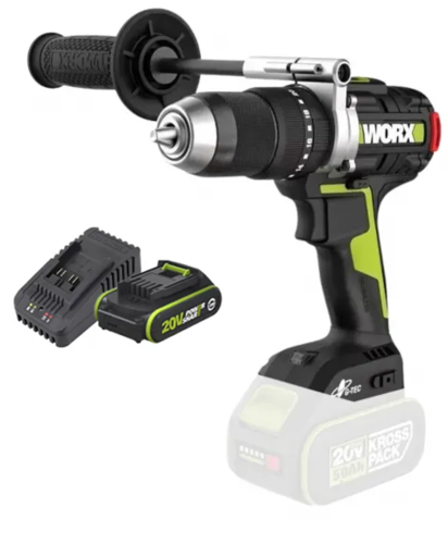 מברגה רוטטת 20V נטענת WU377.9 כולל סוללה 2AH מבית WORX