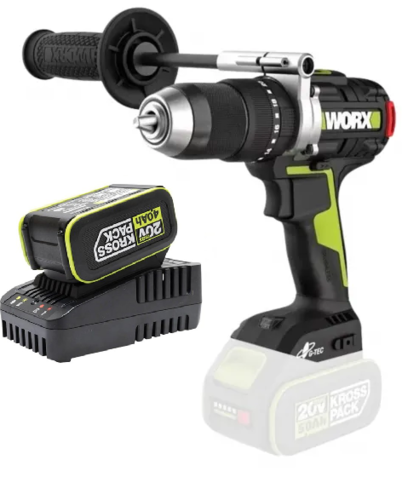 מברגה רוטטת 20V נטענת WU377.9 כולל סוללה 4AH מבית WORX