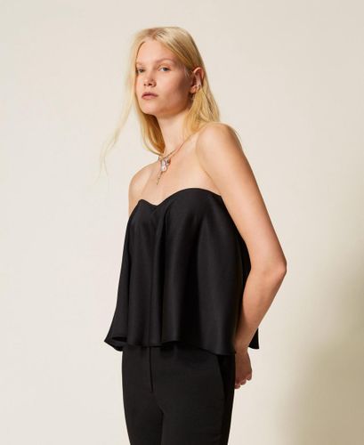 Satin bustier top