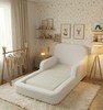 מיטת יחיד ספוג מונטסורית דגם Alice בצבע White Cotton מאמו
