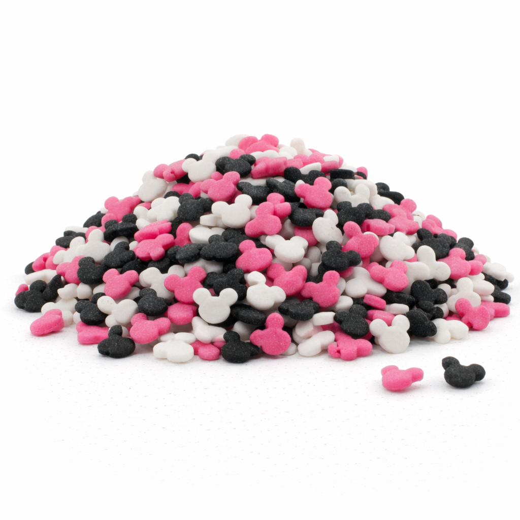 סוכריות מיני מאוס שחור ורוד לבן