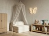 ספת נפתחת Coco מבד טדי בצבע Cotton White – כורסה שהופכת למיטה - מאמו