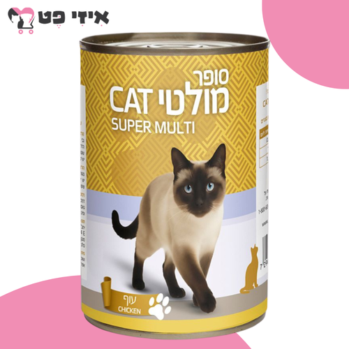 שימור מולטיקט סופר פטה עוף לחתול 400 גרם MULTI CAT