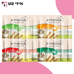 חטיף סטיקס אתנה קוואטרו 4 טעמים לחתול 40 גרם ATHENA
