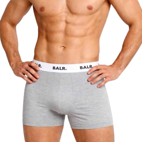 שלישיית בוקסרים BALR מידות S-XXL לגברים בגוון שחור עם גומי לבן