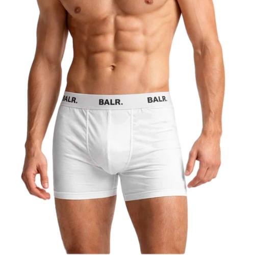 שלישיית בוקסרים BALR מידות S-XXL לגברים בגוון שחור עם גומי לבן