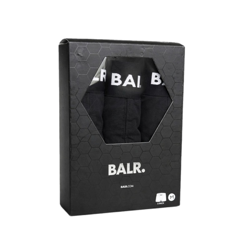 שלישיית בוקסרים BALR מידות S-XXL לגברים בגוון שחור עם לוגו