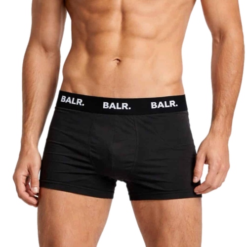 שלישיית בוקסרים BALR מידות S-XXL לגברים בגוון שחור עם לוגו