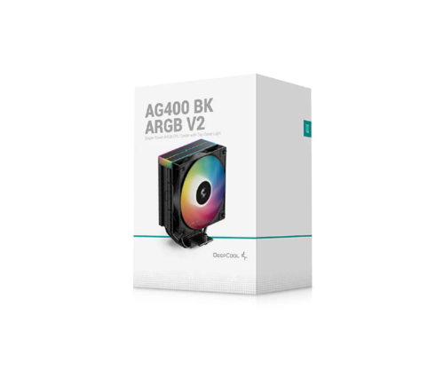 קירור אוויר למעבד DeepCool AG400 V2 Black ARGB 220W TDP 150mm