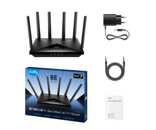 נתב Cudy WE11000 WIFI7 Mesh 4X 2.5GB Lan up to 11000Mbps